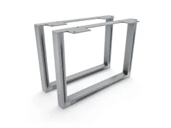 HEVVA Möbelfüße GRAZ 25 cm Hoch 35 cm Tief 2er Set Rohstahl-Klarlack* Klarlacke