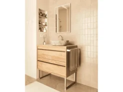 HEVVA Möbelfüße GRAZ 25 cm Hoch 35 cm Tief 2er Set Rohstahl-Klarlack* Klarlacke