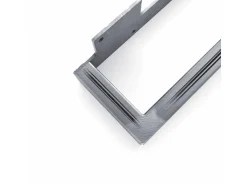 HEVVA Möbelfüße GRAZ 20 cm Hoch 20 cm Tief 2er Set Rohstahl-Klarlack* Klarlacke