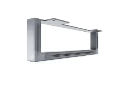 HEVVA Möbelfüße GRAZ 15 cm Hoch 45 cm Tief 2er Set Rohstahl-Klarlack* Klarlacke