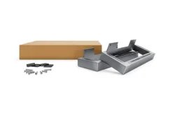 HEVVA Möbelfüße GRAZ 10 cm Hoch 25 cm Tief 2er Set Rohstahl-Klarlack* Klarlacke