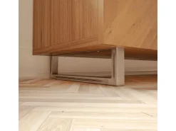 HEVVA Möbelfüße GRAZ 10 cm Hoch 25 cm Tief 2er Set Rohstahl-Klarlack* Klarlacke
