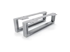 HEVVA Möbelfüße GRAZ 10 cm Hoch 35 cm Tief 2er Set Rohstahl-Klarlack* Klarlacke