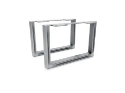HEVVA Möbelfüße GRAZ 20 cm Hoch 30 cm Tief 2er Set Rohstahl-Klarlack