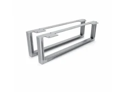 HEVVA Möbelfüße GRAZ 15 cm Hoch 50 cm Tief 2er Set Rohstahl-Klarlack* Klarlacke