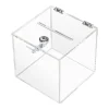 HMF 46919 Acryl Spendenbox Schloss 15 x 15 x 15 cm DIN A6 Transparent