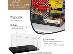 HMF 46802 Acryl Vitrine Schaukasten für Modellautos Figuren 27 x 12 x 11 cm Transparent* Vitrinen