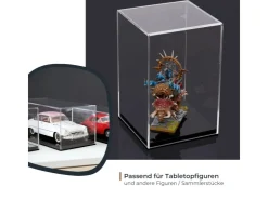 HMF 46811 Acryl Vitrine Schaukasten für Modellautos Figuren 14 x 14 x 22 cm Transparent* Vitrinen