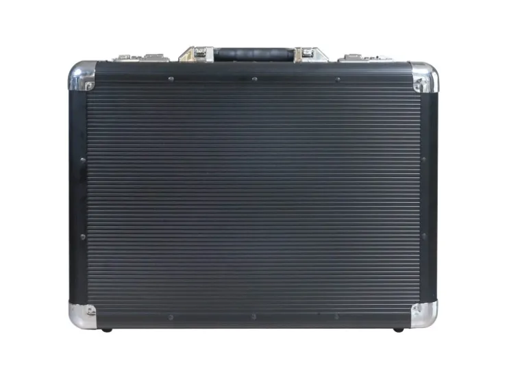 HMF 14651-02 Alu Aktenkoffer Herren Zahlenschloss 45 x 33 x 11 cm Schwarz