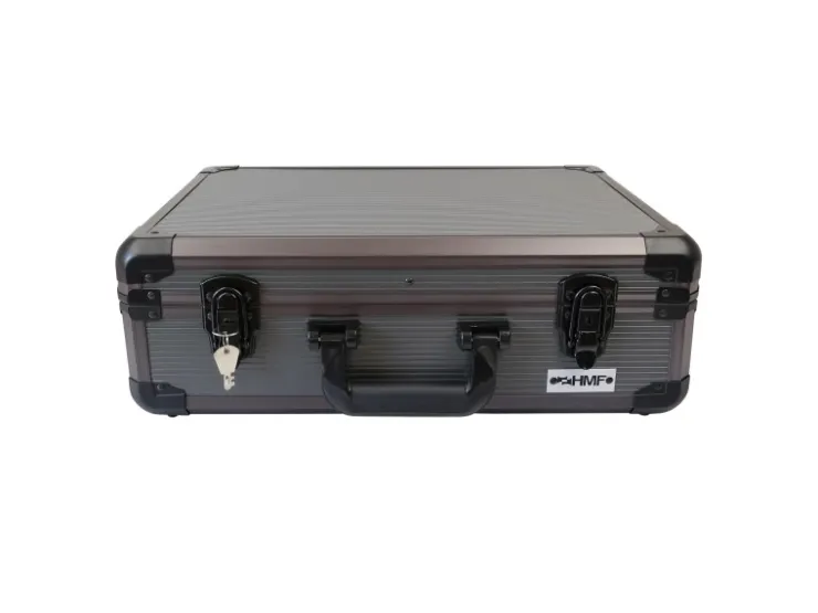 HMF 14502-02 Alu Transportkoffer Kamerakoffer Aufbewahrungskoffer Individuelle Facheinteilung 46 x 15 x 33 cm* Aufbewahrung