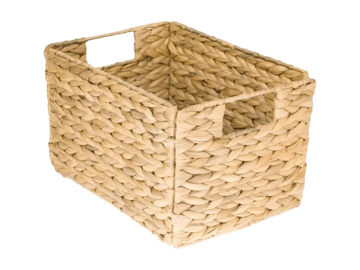 HMF 37242 Aufbewahrungskorb Faltbarer Korb Geflochten Wasserhyazinthe Seegras Größe M 32 x 23 x 20 cm