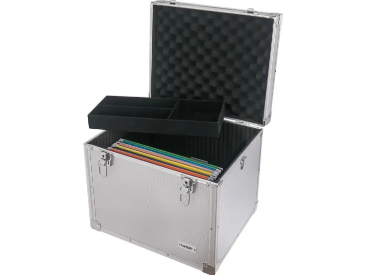 HMF 14812-02 Hängeregister Box Alukoffer DIN A4 Hängemappen 41 x 33 x 36 cm* Aufbewahrung