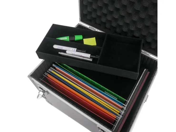 HMF 14812-02 Hängeregister Box Alukoffer DIN A4 Hängemappen 41 x 33 x 36 cm* Aufbewahrung