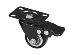 HMF 6710 Schwerlastrollen Bremse Polyurethan 4 Stück 38 mm bis 300 kg Schwarz