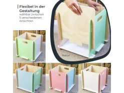 HMF Aufbewahrungsbox 3740 Holz zum Zusammenstecken 32cm in Mehrfarbig* Aufbewahrung