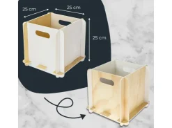 HMF Aufbewahrungsbox 3740 Holz zum Zusammenstecken 25cm in