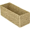HMF Aufbewahrungskorb Badezimmer Korb Geflochten Seegras 38 x 15 x 14 cm