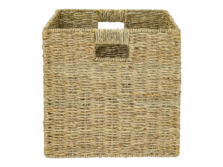 HMF Aufbewahrungskorb Korb Geflochten Seegras Kallax 32 x 34 x 32 cm