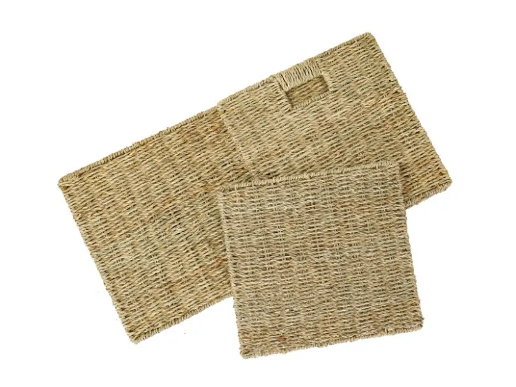 HMF Aufbewahrungskorb Korb Geflochten Seegras Kallax 32 x 34 x 32 cm