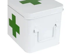 HMF 1771-21CM-01 Hausapotheke Metall Medikamenten Aufbewahrung 23 x 17 x 16 cm Weiß* Aufbewahrung
