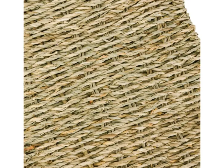 HMF Geschenkkorb Leer Aufbewahrungskorb Geflochten Seegras RechtEckig 30 x 30 x 12 cm