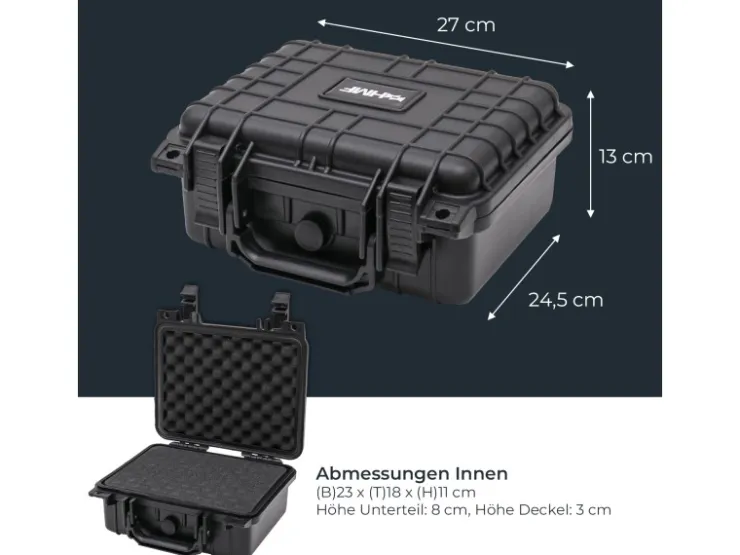HMF ODK100 Outdoor-Fotokoffer Transportkoffer Rasterschaumstoff 27 x 24 x 13 cm* Aufbewahrung