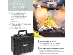 HMF ODK100 Outdoor-Fotokoffer Transportkoffer Rasterschaumstoff 34 x 29 x 15 cm* Aufbewahrung