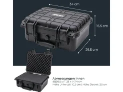 HMF ODK100 Outdoor-Fotokoffer Transportkoffer Rasterschaumstoff 34 x 29 x 15 cm* Aufbewahrung
