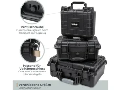 HMF ODK100 Outdoor-Fotokoffer Transportkoffer Rasterschaumstoff 34 x 29 x 15 cm* Aufbewahrung