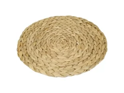 HMF 37230-S6 Tischset Rund Geflochten aus Wasserhyazinthe Platzset Abwaschbar 6er Set 30 cm* Tischdecken