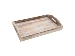 HMF VTA101-S3 Deko Tablett Holz Vintage Design 3er Set Versch. Größen Shabby Chic Klassik