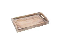 HMF VTA101-S3 Deko Tablett Holz Vintage Design 3er Set Versch. Größen Shabby Chic Klassik