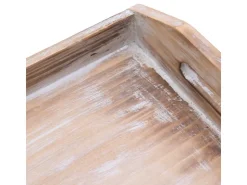 HMF VTA101-S3 Deko Tablett Holz Vintage Design 3er Set Versch. Größen Shabby Chic Klassik