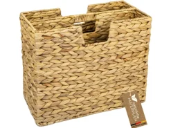 HMF Zeitungsständer Zeitungskorb Geflochten Wasserhyazinthe 2 Fächer 40 x 20 x 33 cm* Aufbewahrung