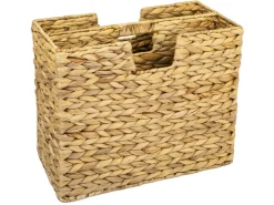 HMF Zeitungsständer Zeitungskorb Geflochten Wasserhyazinthe 2 Fächer 40 x 20 x 33 cm* Aufbewahrung