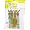 Holzclips Hase 4 Stück Bunt* Ostern