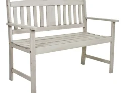 Garden Pleasure Holz-Gartenbank Stirling 2-Sitzer Grau lackiert 86 x 110 x 56,5 cm