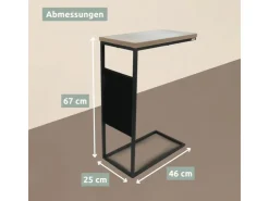holz4home Beistelltisch Eiche Sonoma MDF