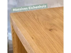 holz4home Massivholz Hocker Bank aus Eiche mit Baumkante XL* Garderoben