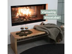 holz4home Massivholz Hocker Bank aus Eiche mit Baumkante XL* Garderoben