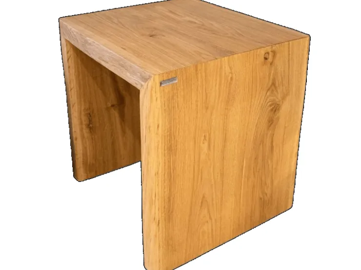 holz4home Massivholz Hocker Bank aus Eiche mit Baumkante XS* Garderoben