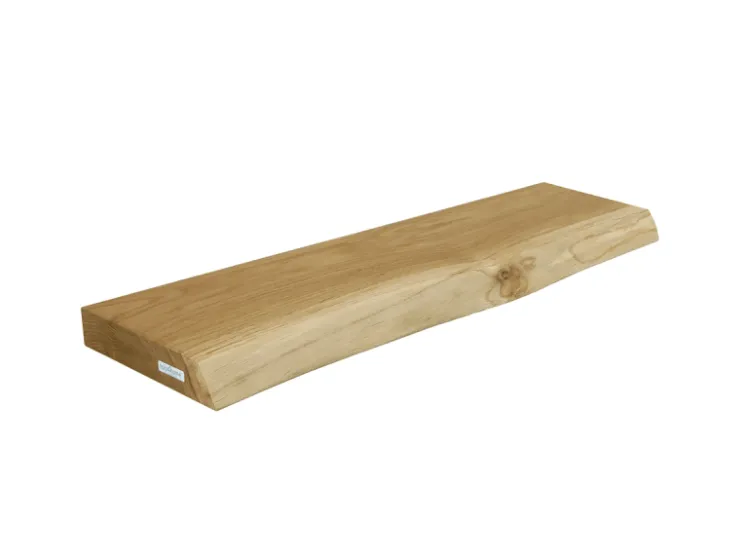 holz4home Schwebendes Wandregal aus Eiche 70cm mit Baumkante Natur* Wandregale