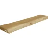 holz4home Schwebendes Wandregal aus Eiche 100cm mit Baumkante Natur