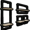 holz4home Wandregal mit Rahmen MDF Sonoma 4 Teiliges Set* Schweberegale