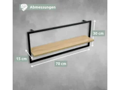 holz4home Wandregal mit Rahmen MDF Sonoma 4 Teiliges Set* Schweberegale