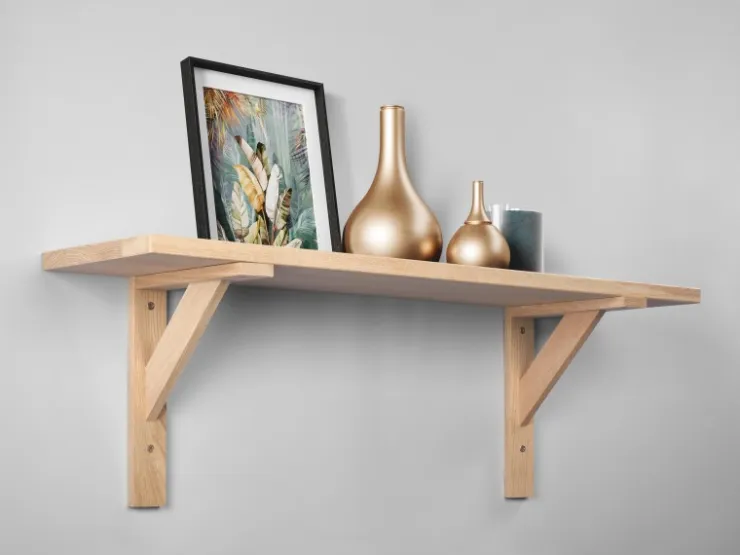 Holzkonsole Eiche 25 cm x 20 cm* Wandregale|Bücherregale