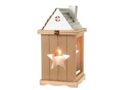 Holz-Laterne 44 cm Natur* Laternen