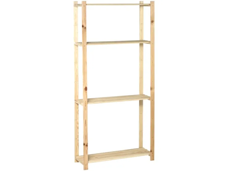 Holz-Schraubregal FSC® 170 cm x 80 cm x 30 cm Natur* Metallregale|Kellerregale