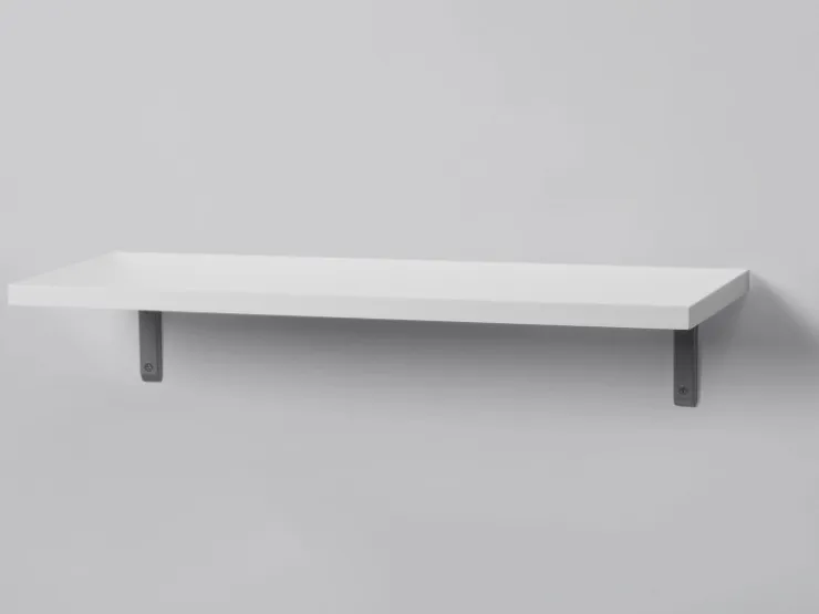 Holz-Wandregal Oldham 80 cm x 20 cm Eiche massiv