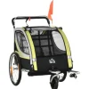 HOMCOM 2 in 1 Kinderfahrradanhänger mit Mesh-Tür